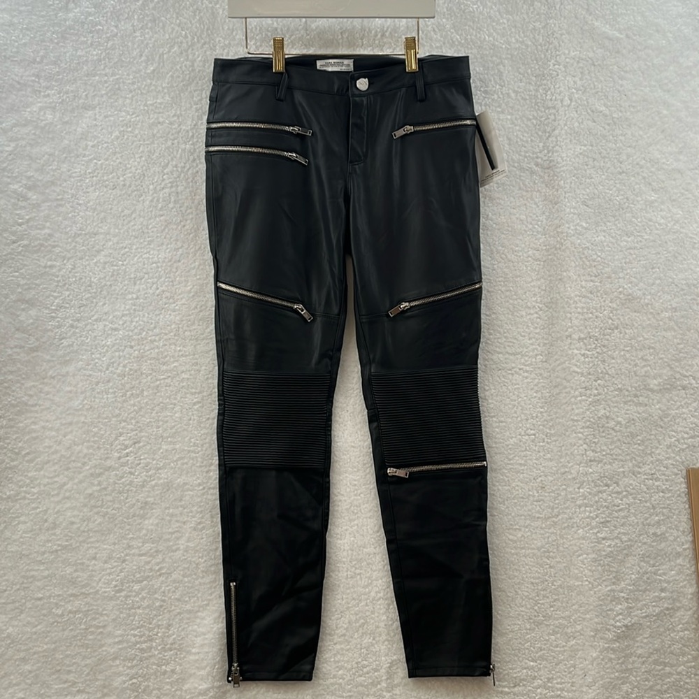 NEW Zara women Back to Rock faux leather pants Size medium